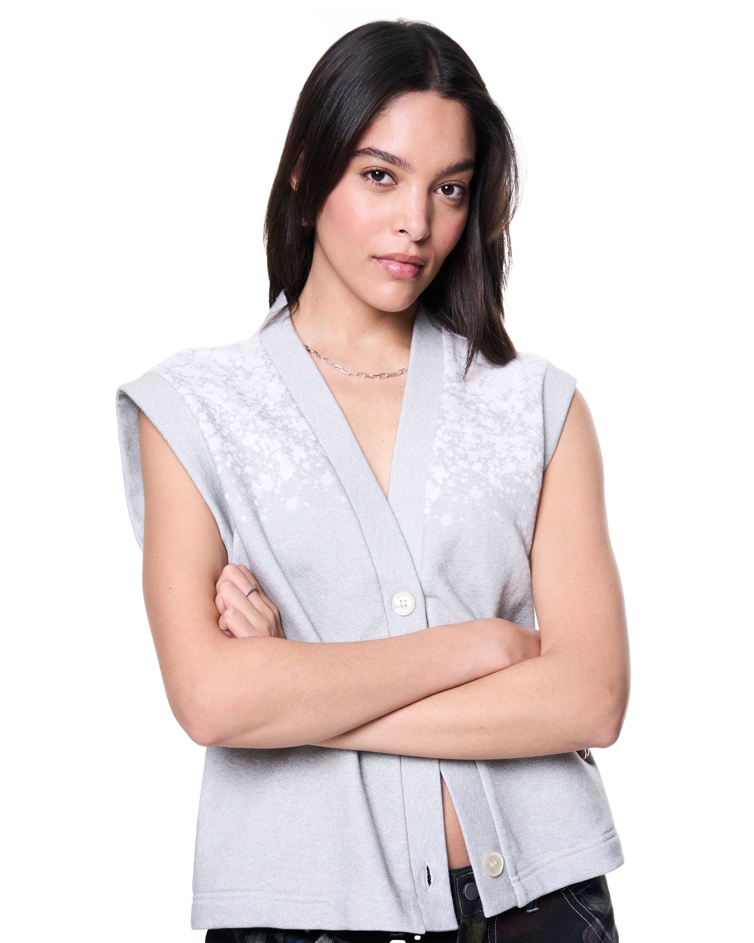 Kirby Vest | Splatter Heather Grey