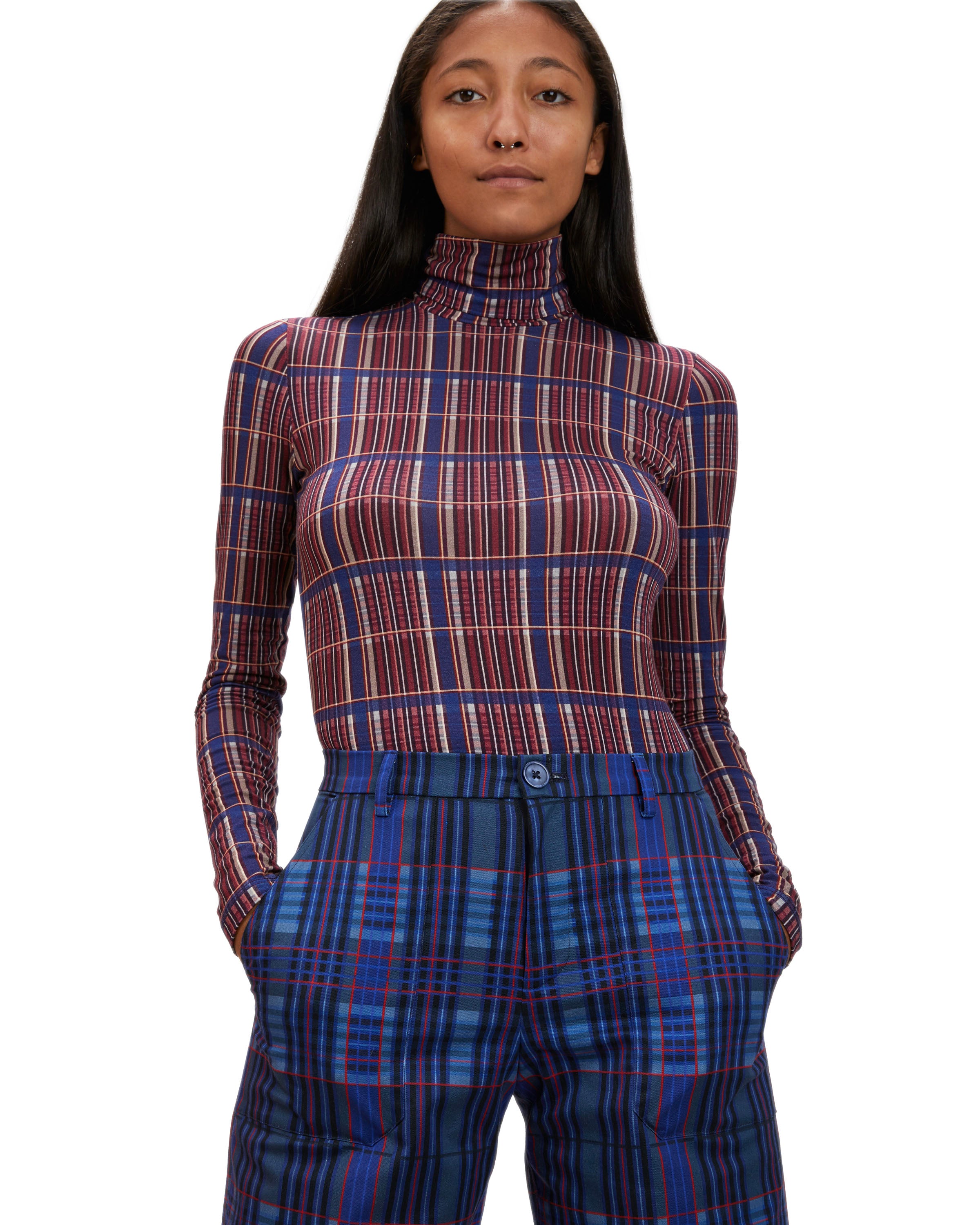 Tracee Pant | Iris Plaid