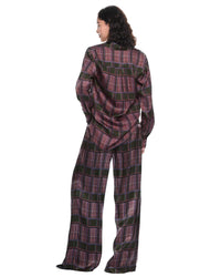 Leah Trouser | Merlot Plaid