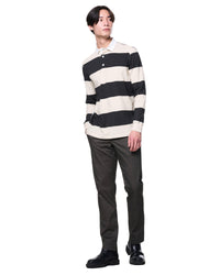 Kieran Rugby | Ivory Charcoal Stripe