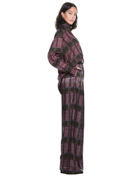 Leah Trouser | Merlot Plaid