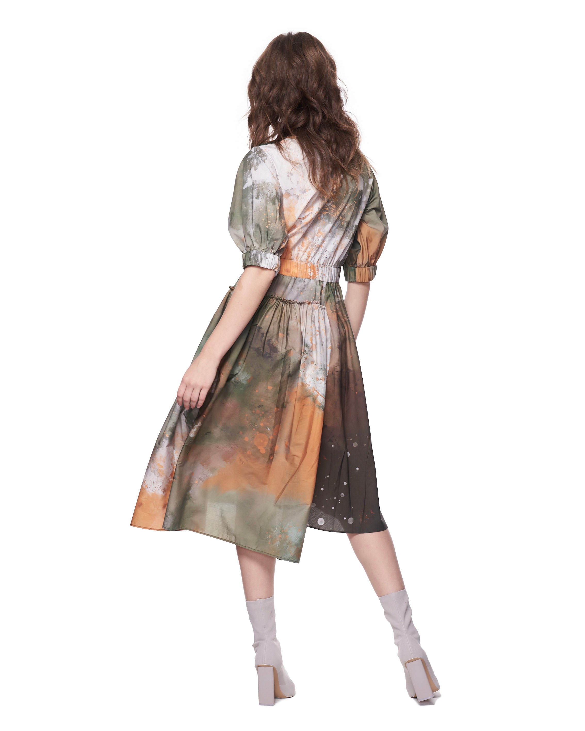 Sophia Dress | Olive Mural