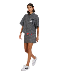 Boxy Shirt | Red-Black Gingham