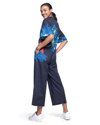 Issa Jumpsuit | Navy Blooming Batik